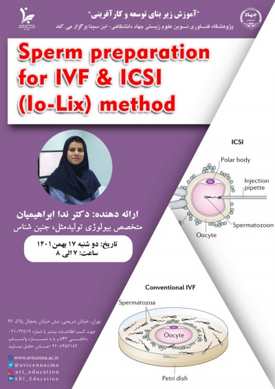 کارگاه آموزشی Sperm preparation for IVF &amp; ICSI (Io-Lix) method